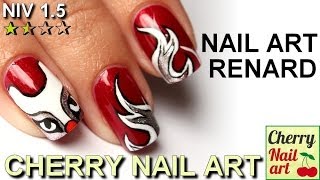 Nail art renard et abstrait [upl. by Collis706]