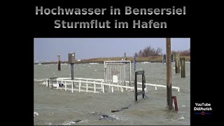 Unwetter Sturmtief quotNadiaquot wütet in Norddeutschland Ostfriesland Bensersiel Sturmflut Nordseeküste [upl. by Anay]