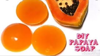 Homemade Papaya Soap  Skinny Whitening Soap  How to make papaya soap at home  Anti  wrinkle soap [upl. by Inva]