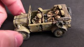 🪖🛻💥 172 scale WW2 German Afrika Korps Horch Car DAK Soldiers Parachute Brigade 🔥Metal Model 🪖 [upl. by Marigolda]