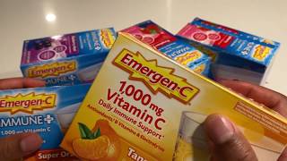 EmergenC Immune Supplements  The Different Flavors [upl. by Sairtemed]