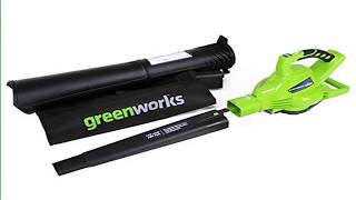 Greenworks 24312 Best Lithium ion Cordless Leaf Vacuum Mulcher Blower Review [upl. by Aksehcnarf699]