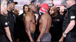 HEATED  DILLAIN WHYTE v DERECK CHISORA 2  OFFICIAL WEIGHIN  amp CHISORA RAMPAGE AFTER [upl. by Adiv465]