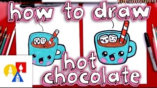 How To Draw Cartoon Hot Chocolate [upl. by Thorncombe]