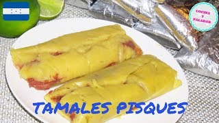 COMO HACER TAMALES PISQUES HONDURENOS [upl. by Ihcego]