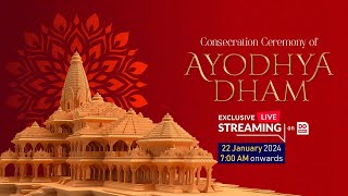 LIVE  Consecration Ceremony of Ram Mandir  Ayodhya Dham  22nd Jan 2024 [upl. by Nevek]