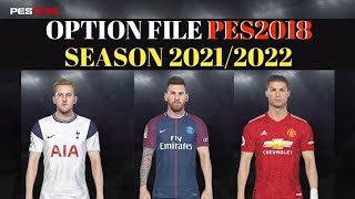 OPTION FILE PES2018 SEASON 20212022  PS4  PS5 [upl. by Foley]