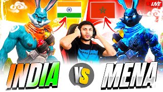 INDIA 🥵 vs MENA 🥶 4 VS 4 AFTER A LONG TIME ON LIVE nonstopgaming free fire live [upl. by Anecuza]