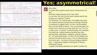 KEIRSEY Why the irky Asymmetry in Temperament amp Interaction Style Answers given [upl. by Kegan]