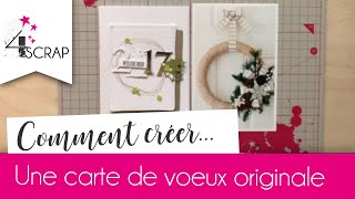 Tuto Scrapbooking Carte de voeux originale par Nécureuil 4enSCRAP [upl. by Godspeed64]