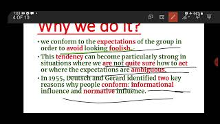 ConfirmityInformative amp Normative influence Ashs Conformity Determinants of Conformity [upl. by Matrona]