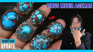 GEMSTONES UPDATE 05092023  BATU PIRUS MESIR EGYPTIAN TURQUOISE AGEMAN SEMI ROYAL SKY BLUE GRADASI [upl. by Favianus631]