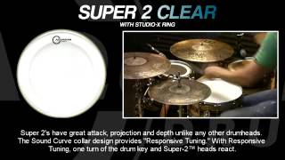 Aquarian Heads  Super 2 Clear Drumheads with Studio X Ring [upl. by Ansev254]