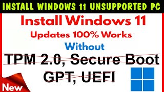 How To install windows 11 on unsupported Laptop  How to install Windows 11 on Unsupported PC [upl. by Aivatnahs]