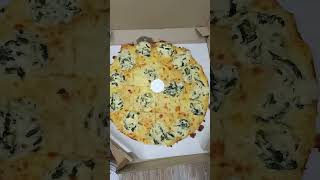 Eating Angels pizza again Hawaiian chicken in spinach pizza [upl. by Ecnatsnok160]