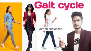 gait cycle  Gait cycle complete explanation in Hindi by vikas saini phases of Gait cycle physio [upl. by Henn805]