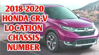 20182020 Honda CRV chassis number location [upl. by Wiskind]