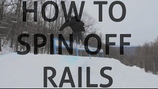 How to spin off of rails on skis pedaling [upl. by Norved]