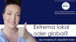 Ist ein Extremum HP oder TP lokal oder global  rechnerisch by einfach mathe [upl. by Ellinger]