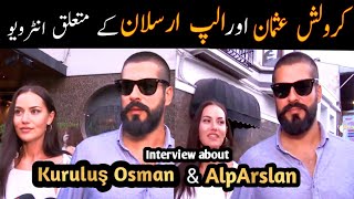 Burak and Fahriye interview about Kuruluş osman and Alparslan in Urdu and English  Latest Reviewz [upl. by Gardener]