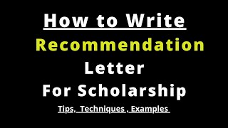 How to Write A Recommendation Letter  Format Template Sample  Writing Practices [upl. by Eronel]