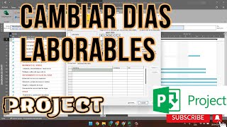 💥como cambiar los DIAS LABORABLES en MS Project [upl. by Poyssick908]