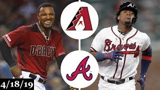 Arizona Diamondbacks vs Atlanta Braves Highlights  April 18 2019 [upl. by Noxas]