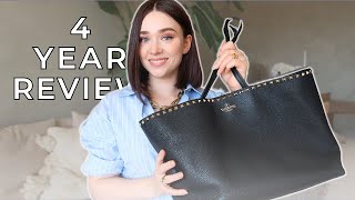 Valentino Rockstud Tote Bag 4 Year Review [upl. by Cecil]