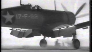 amazing Vought F4U Corsair carrier landing [upl. by Couchman636]