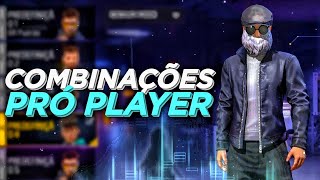 COMBINAÇÕES PRÓ PLAYER • MELHORES COMBINAÇÕES DE ROUPAS NO FREE FIRE [upl. by Traggat]