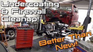 Undercoating The Cab Body Bushing Replacement amp Firewall Cleanup S10 Restomod Ep8 [upl. by Leummas571]