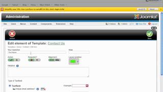 Edit Simple Form in Proforms Joomla 25 [upl. by Tybi687]