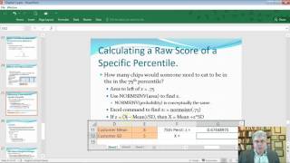 How to Calculate a Raw Score that Corresponds to a Specific Percentile Excel 2016 for Windows [upl. by Seften881]