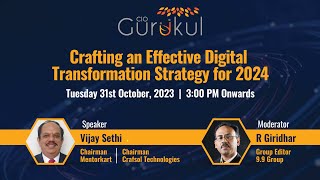 CIO Gurukul Webinar  Vijay Sethi Chairman  Mentorkart amp Chairman Crafsol Technologies  31st Oct [upl. by Averir]