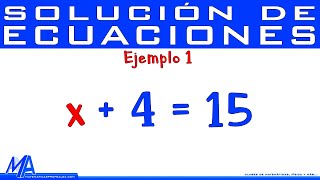 Solución de ecuaciones de primer grado  lineales  Ejemplo 1 [upl. by Trev95]