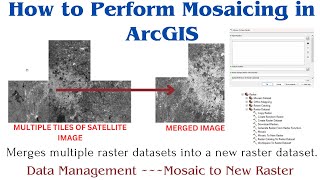 HOW TO PERFORM MOSAICING IN ARCGIS  RASTER FILES MERGING  A STEPBYSTEP GUIDE  GIS ANALYSIS [upl. by Pansir552]