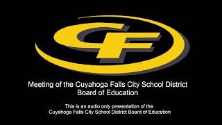 Cuyahoga Falls City Schools BOE Meeting 09112024 [upl. by Neraj]