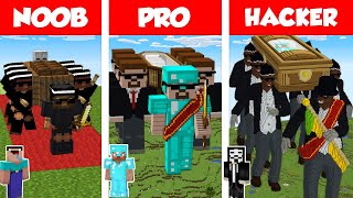 Minecraft NOOB vs PRO vs HACKER COFFIN DANCE HOUSE BUILD CHALLENGE in Minecraft  Animation [upl. by Cirdor]