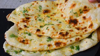 Butter Naan Recipe on Tawa by Lively Cooking [upl. by Chiquia]