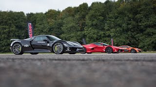 DRAG RACE LaFerrari v P1 v 918 Spyder  0186 mph Part 33 [upl. by Eibba]