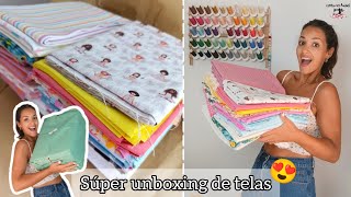 Súper unboxing de telas 😱 Nueva colección 😍 telas unboxing diy [upl. by Ymmor]