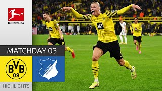 Borussia Dortmund  TSG Hoffenheim 32  Highlights  Matchday 3 – Bundesliga 202122 [upl. by Hsemin]