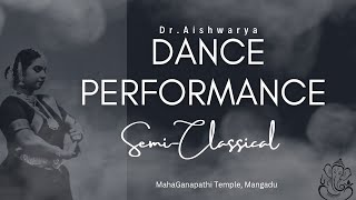 SemiClassical Dance Performance at MahaGanapathi Temple Mangadu [upl. by Barram]