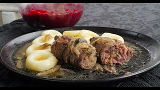 Rolled beef roulades  a recipe from Polish cuisine [upl. by Punak]