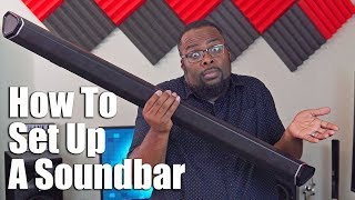 Sound Bar Setup  How To Set Up A Soundbar with HDMI ARC Optical [upl. by Etnemelc]