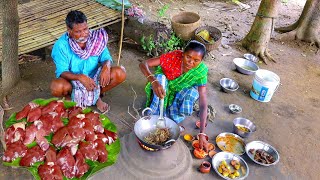 chicken liver curry cooking by santali tribe grandma in her traditional style  chicken curry [upl. by Ardra]