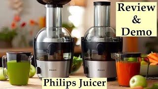 Philips Juicer Review and demo in Hindi  Philips Viva collection juicer  Best Juicer in India [upl. by Jenda733]