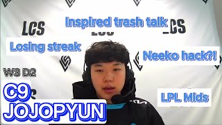 C9 Jojopyun quotLosses are making us less confident but it shouldnt affect our gameplayquot [upl. by Brocklin215]