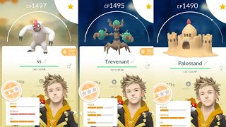 Holiday Cup Great League Vigoroth Trevenant Palossand team is AMAZING in Pokemon Go [upl. by Younger714]