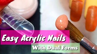 Easy Summer Acrylic Nails with AtHome Tools  Stunning amp Simple Nail Art Tutorial [upl. by Neukam14]